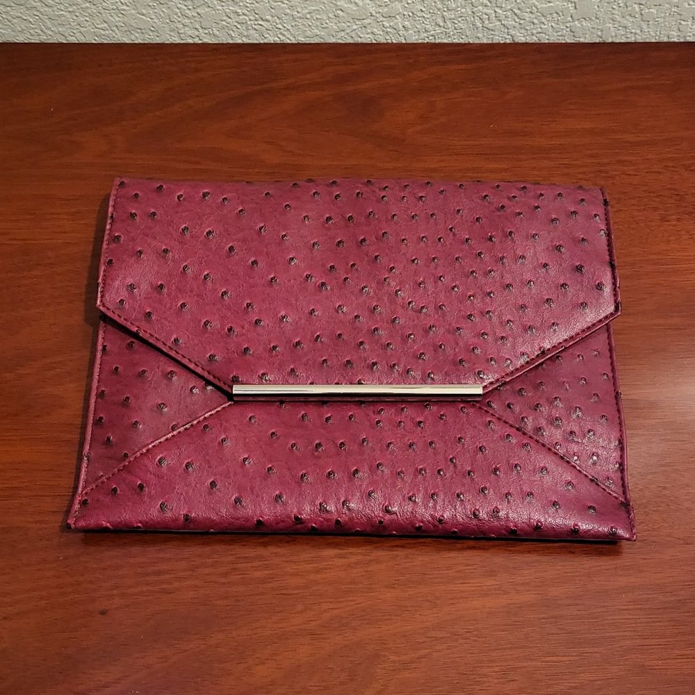 Emilie M envelope clutch bag with removable shoulder strap